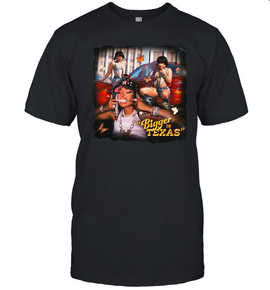 Megan Thee Stallion Bigger In Texas Butterfly Collage Shirt