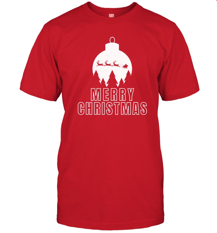 Red & White Simple Merry Christmas T Shirt