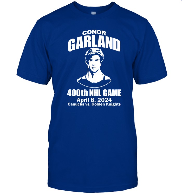Jt Miller Wearing Conor Garland 400Th Game April 8, 2024 Canucks Vs. Golden Knights T Shirt