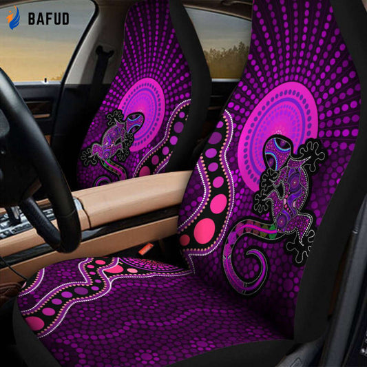 Aboriginal Purple The Lizard and The Sun car seat covers - Bafud