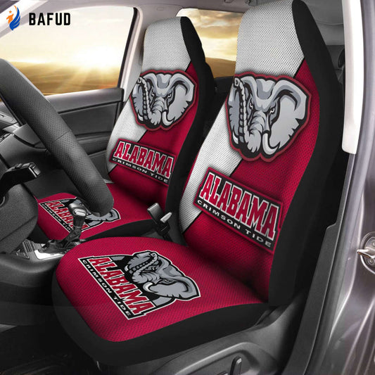 Alabama Crimson Tide Car Seat Covers for Fan Gifts CH - Bafud