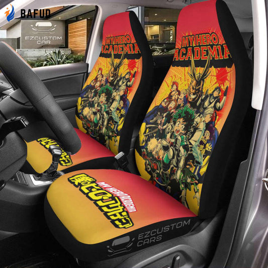 All Might x Heroes MHA My Hero Academia Anime Car Seat Covers For Fan Gifts - Bafud