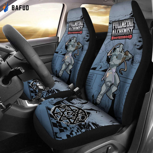 Alphonse Elric Fullmetal Alchemist Brotherhood Car Seat Covers For Fan Gifts Custom Anime Car Accessories - Bafud