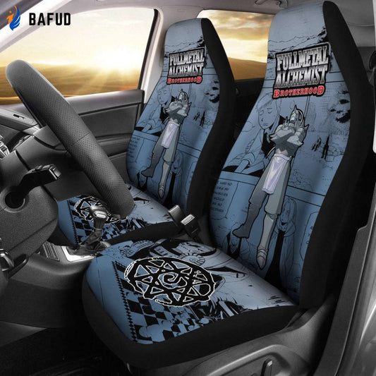 Alphonse Elric Fullmetal Alchemist Brotherhood Car Seat Covers For Fan Gifts Like Anime - Bafud