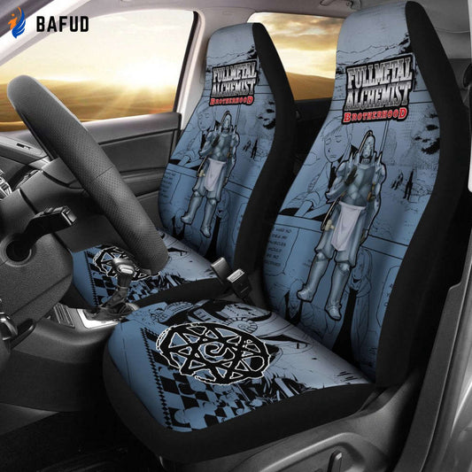 Alphonse Elric Fullmetal Alchemist Brotherhood Car Seat Covers For Fan Gifts Love Anime - Bafud