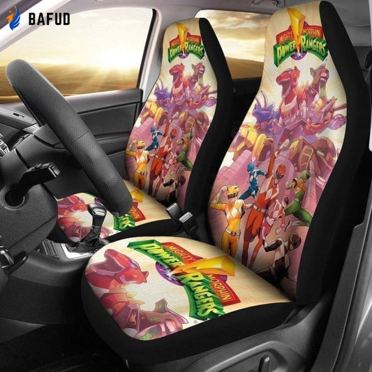 Amazing Mighty Morphin Power Rangers Car Seat Covers For Fan Gifts MN04 - Bafud