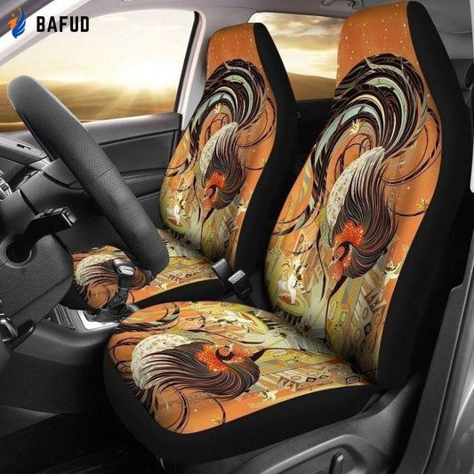Amazing Rooster Art Car Seat Covers For Fan Gifts LT03 - Bafud