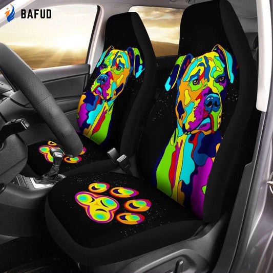 American Pit Bull Terrier Car Seat Covers For Fan Gifts Funny - Bafud