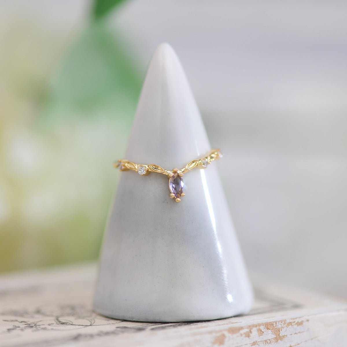 Violet Rococo Ring Set