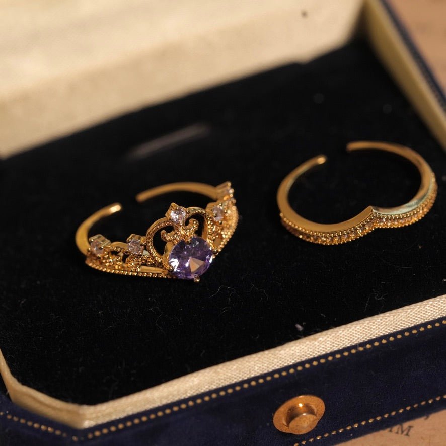 Amethyst Tiara Ring Set