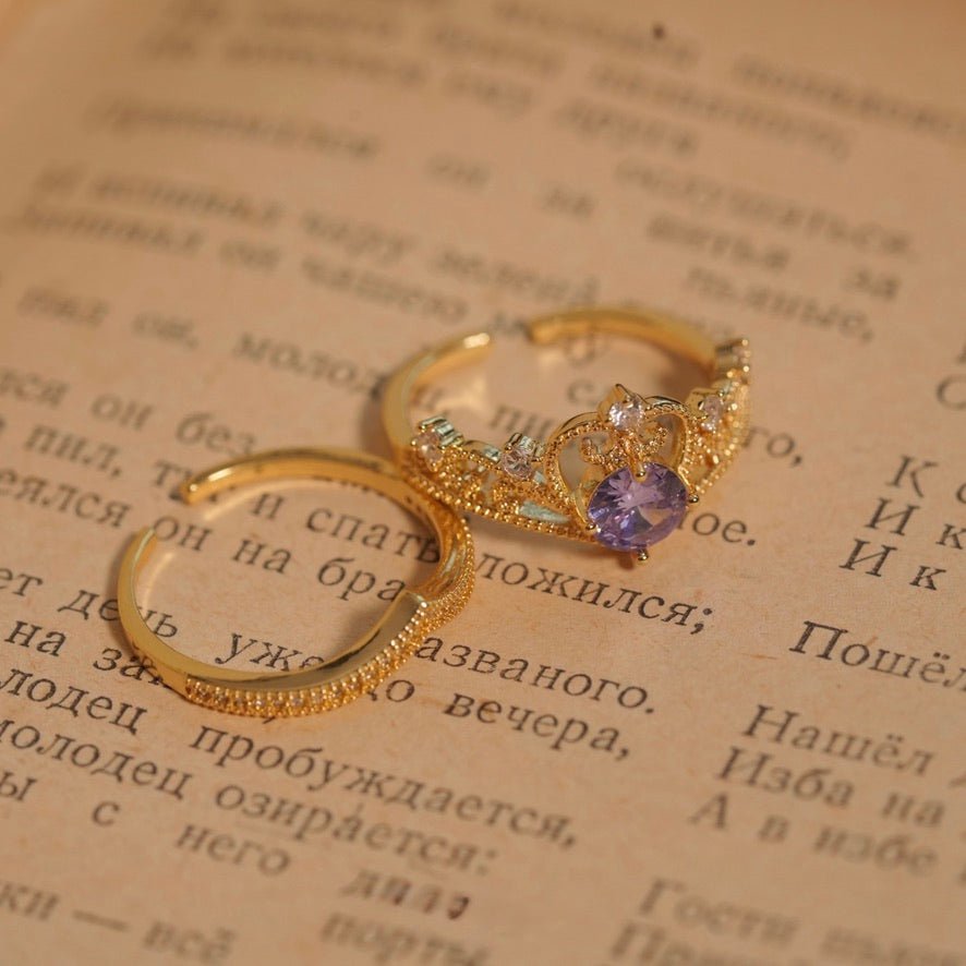 Amethyst Tiara Ring Set