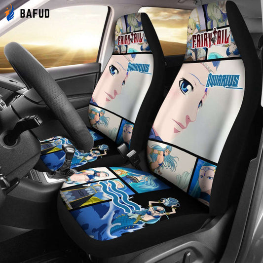 Aquarius Characters Fairy Tail Car Seat Covers For Fan Gifts Anime Gift - Bafud