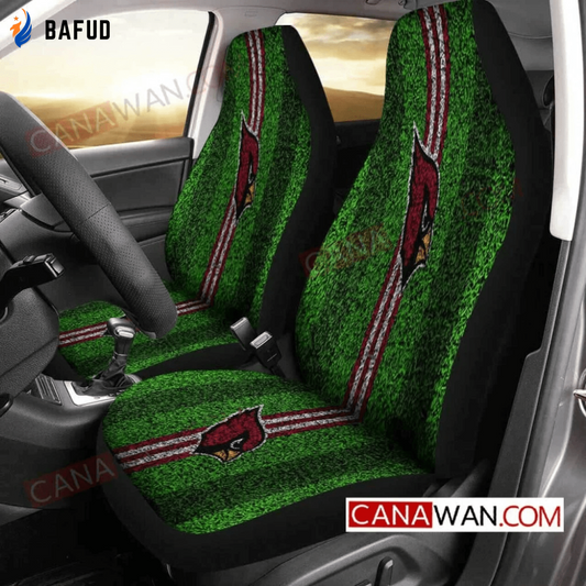 Arizona Cardinals Logo Pattern v7 Universal Fit Car Seat Covers For Fan Gifts Gift For Fan - Bafud