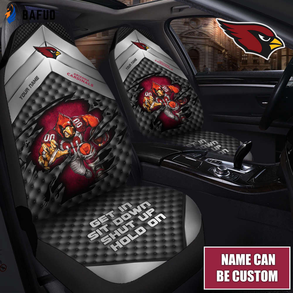 Arizona Cardinals NFL Custom Name Car Seat Covers For Fan Gifts - Bafud