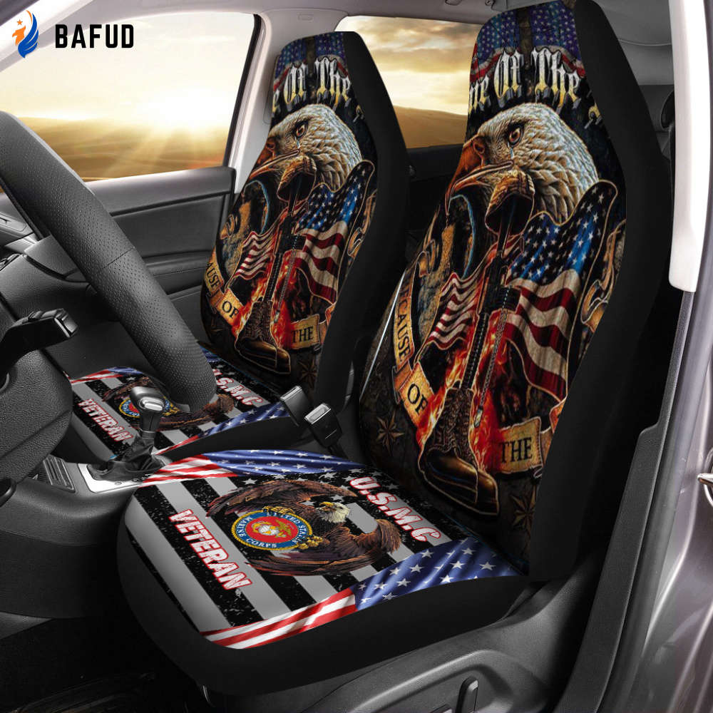 Armed Forces Print Car Seat Covers For Fan Gifts - DP - Bafud