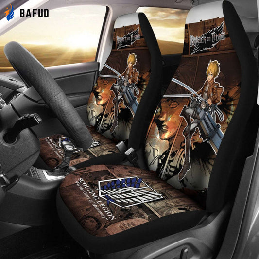 Armin Alert Attack On Titan Car Seat Covers For Fan Gifts For Best Fan Anime - Bafud