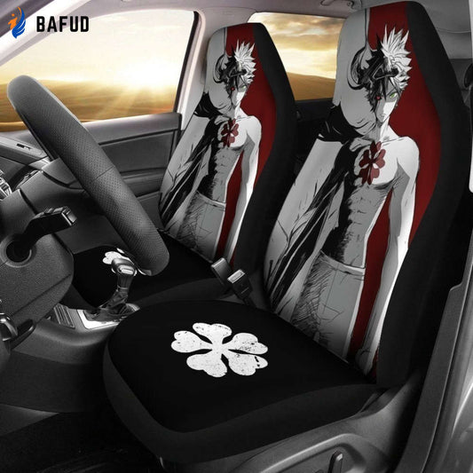Asta Black Clover Car Seat Covers For Fan Gifts Anime Custom NH10 - Bafud