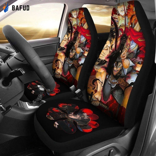 Asta Fighting Black Clover Car Seat Covers For Fan Gifts Anime Fan NH10 - Bafud