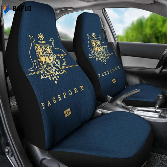 Australia passport 3D design print car seat covers - Bafud