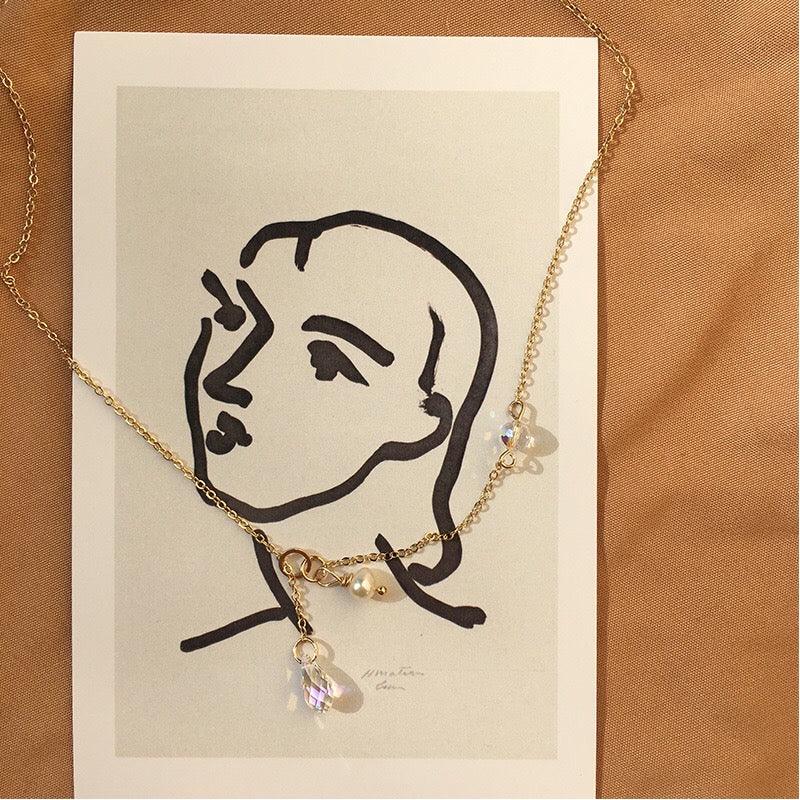 Austrian Crystal & Pearl Necklace