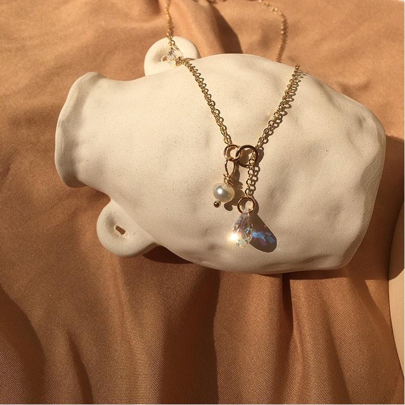 Austrian Crystal & Pearl Necklace