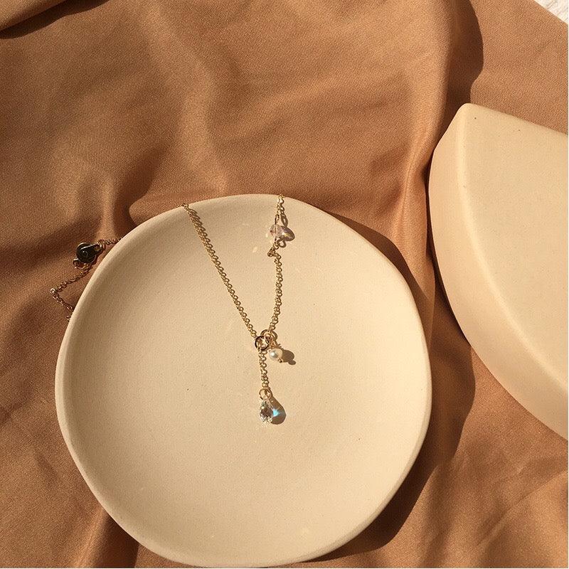 Austrian Crystal & Pearl Necklace