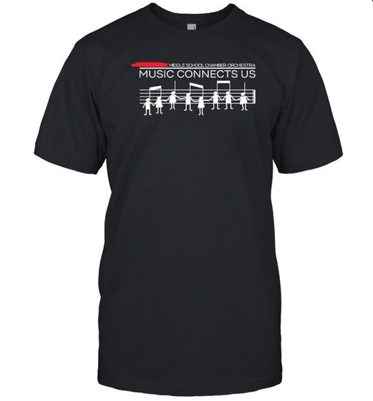 Threatening Music Notation Middle School Chamber Orchestra Music Connects Us Shirt