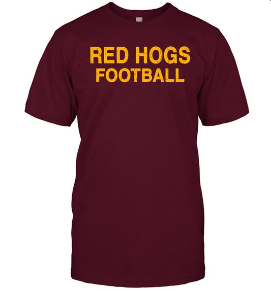 Funny Red Hogs Football T Shirt