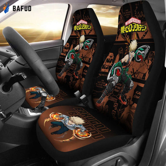 Bakugou Katsuki My Hero Academia Car Seat Covers For Fan Gifts Anime Mixed Manga Funny - Bafud