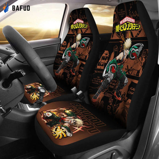 Bakugou Katsuki My Hero Academia Car Seat Covers For Fan Gifts Anime Mixed Manga Nice - Bafud