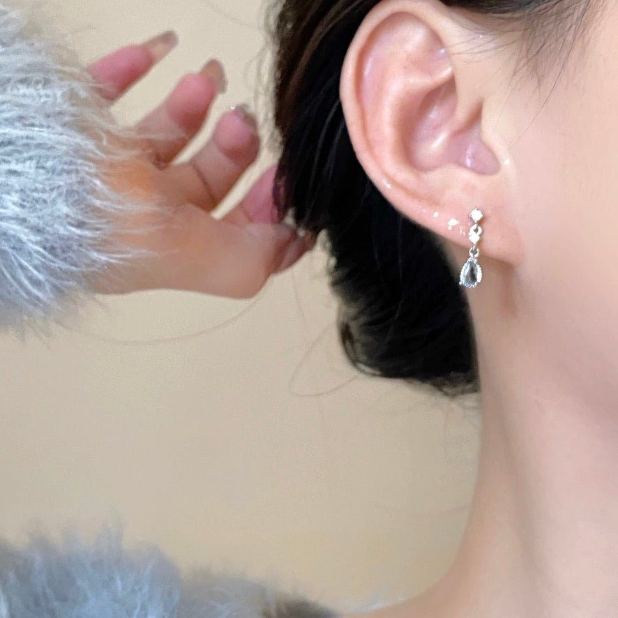 Aquamarine Baroque Earrings - Louisa