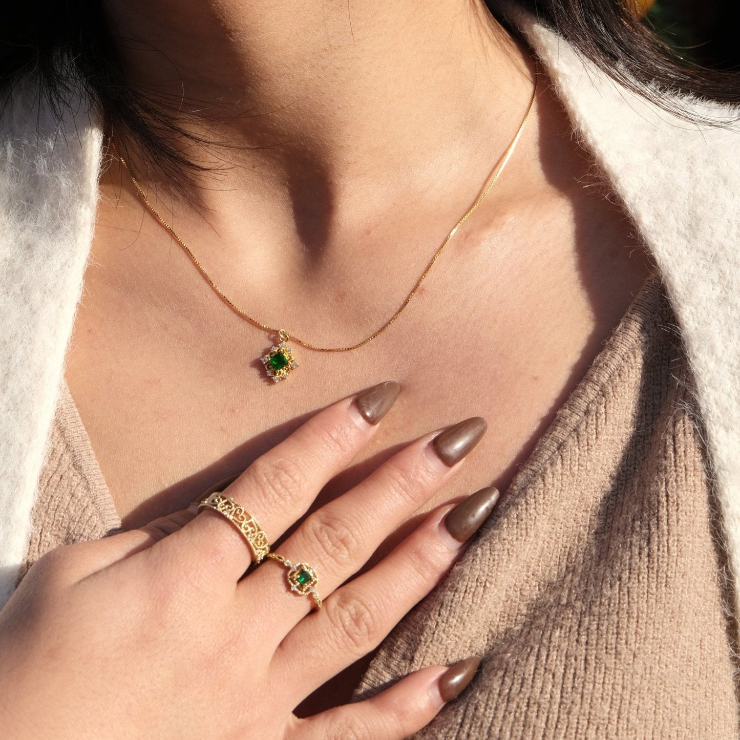 Baroque Emerald Necklace