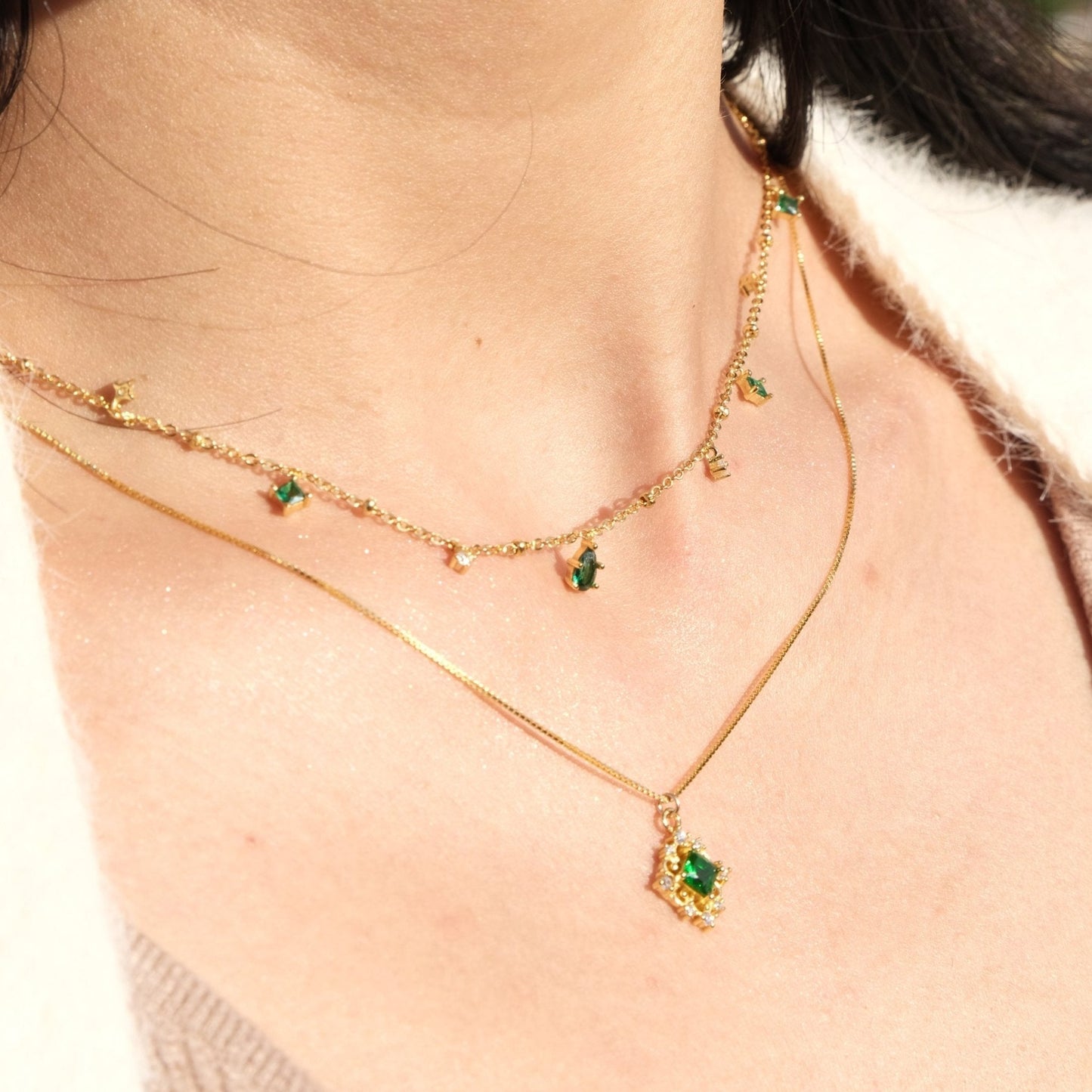 Baroque Emerald Necklace