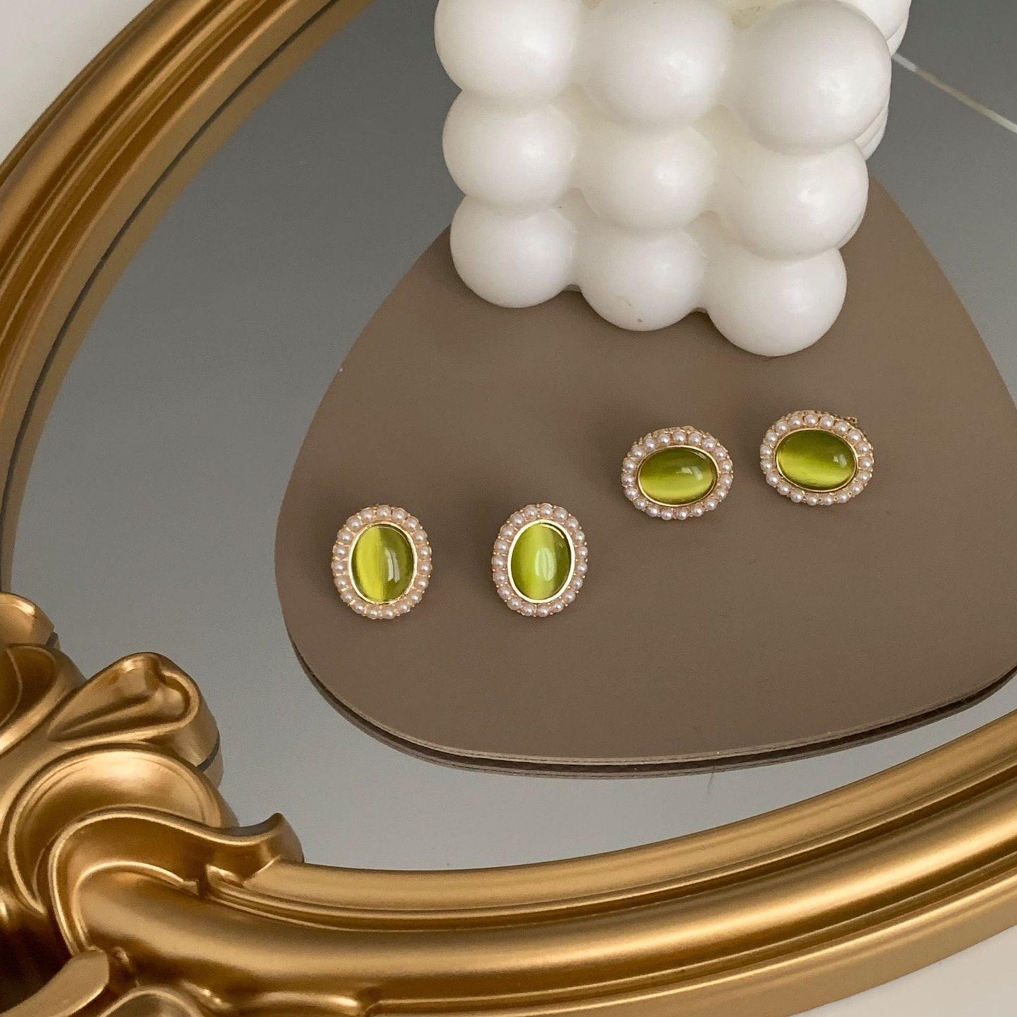 Baroque Stud Earrings - Olivia