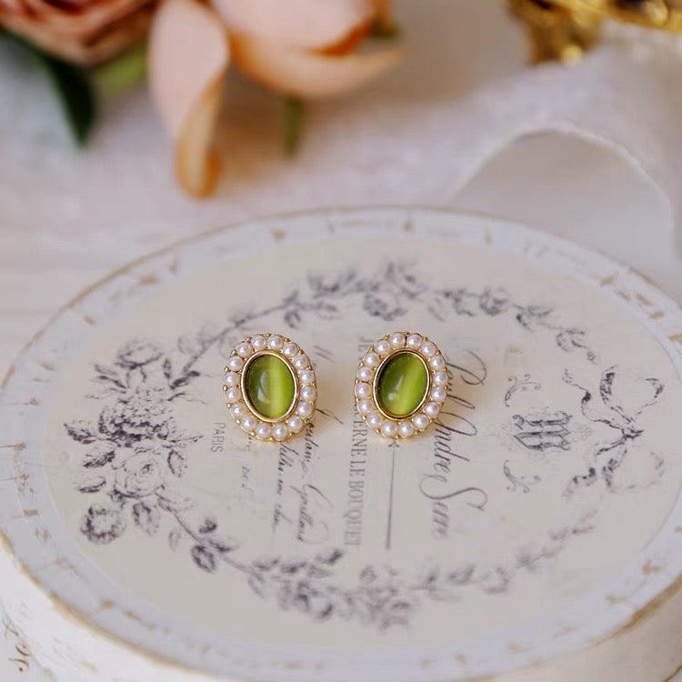 Baroque Stud Earrings - Olivia