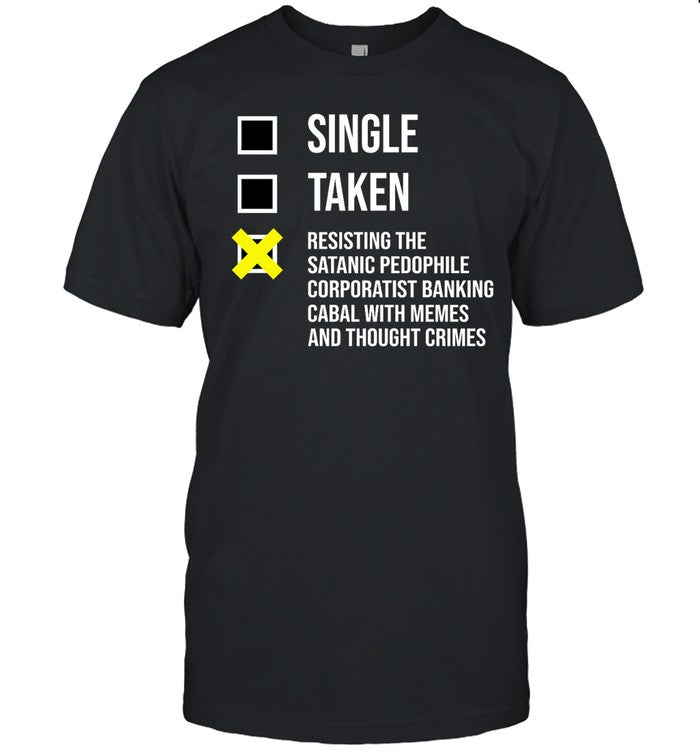 Luke Rudkowski Single Taken Resisting The Satanic Pedophile Corporatist Banking Shirt