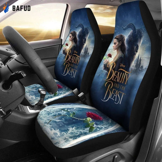 Beauty And The Beast Car Seat Covers For Fan Gifts Custom NH06 - Bafud