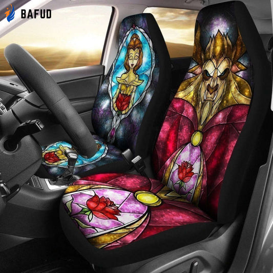 Beauty And The Beast Car Seat Covers For Fan Gifts LT03 - Bafud