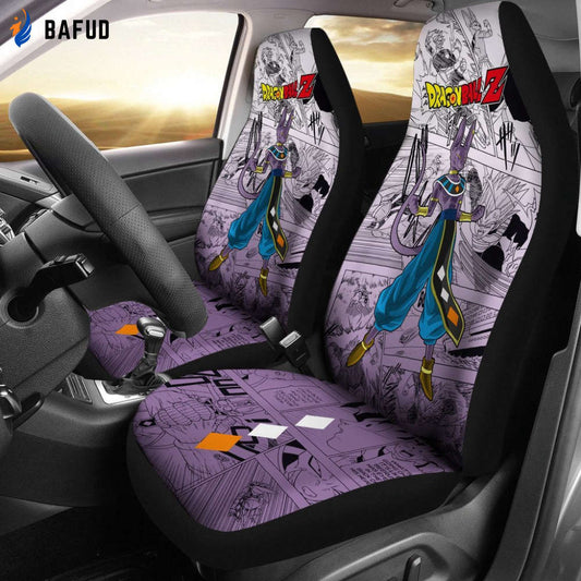 Beerus Dragon Ball Z Car Seat Covers For Fan Gifts Manga Mixed Anime - Bafud