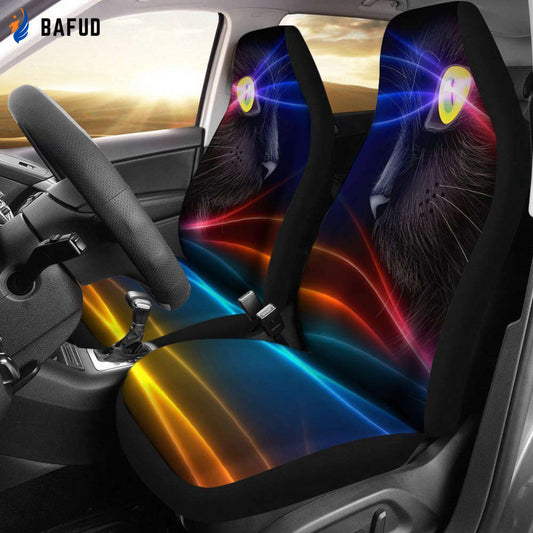 Black Cat Seat Covers For Fan Gifts Cat Lover - Bafud