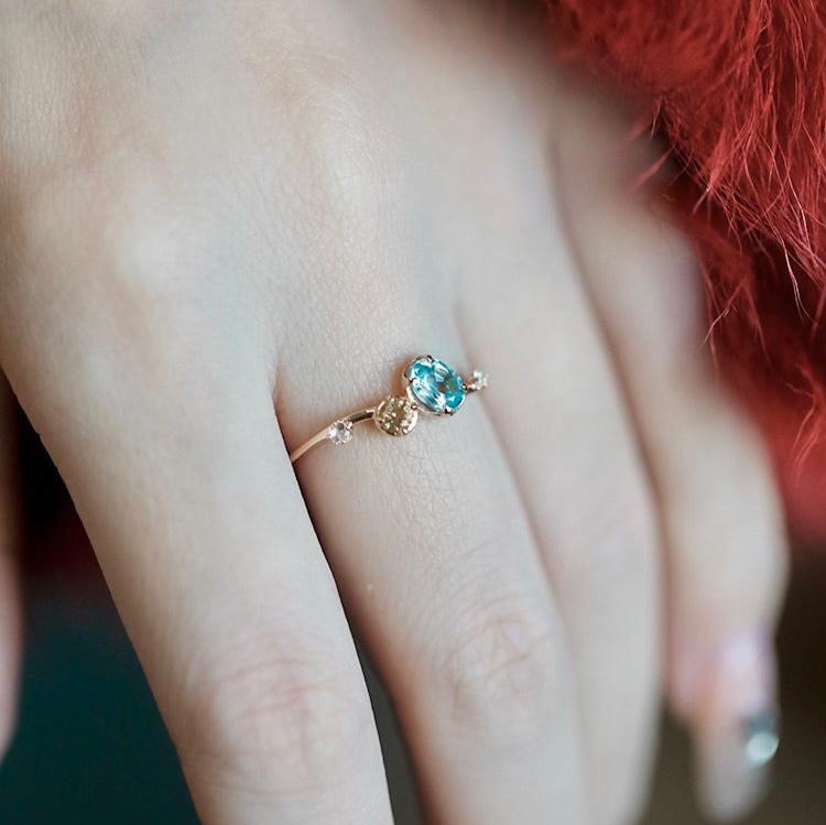 Blue Starlit Ring