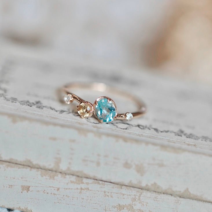 Blue Starlit Ring