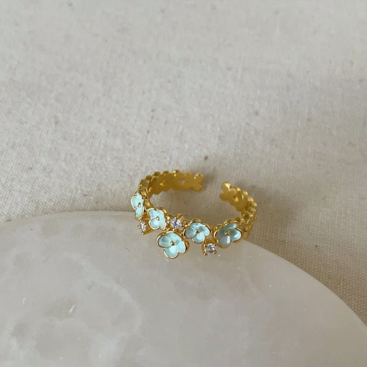 Blue Blossom Ring