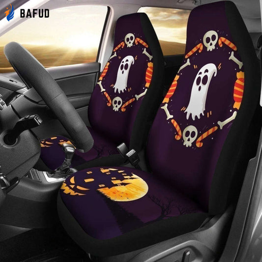 Boo Halloween Car Seat Covers For Fan Gifts - Bafud