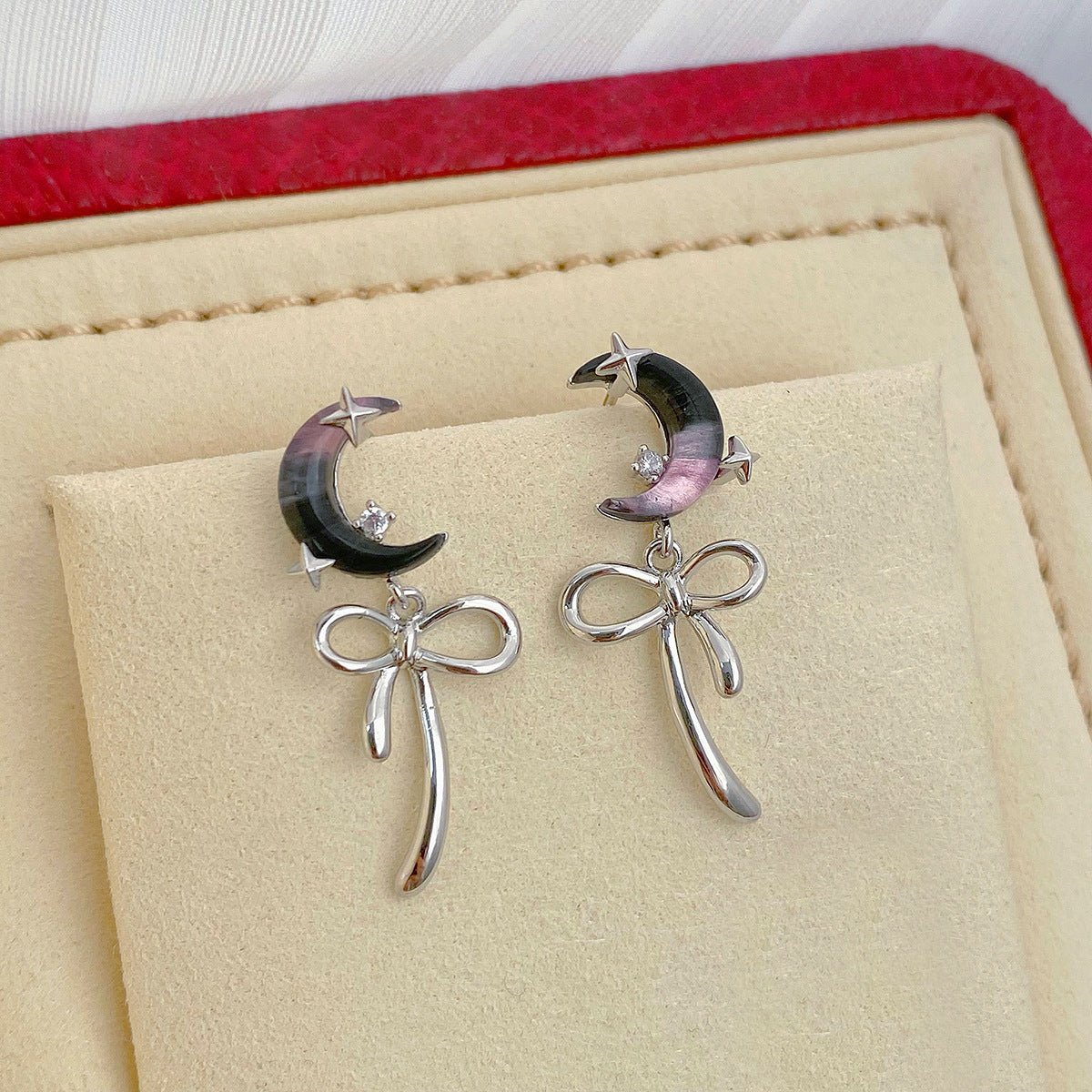 Bow Moon Earrings