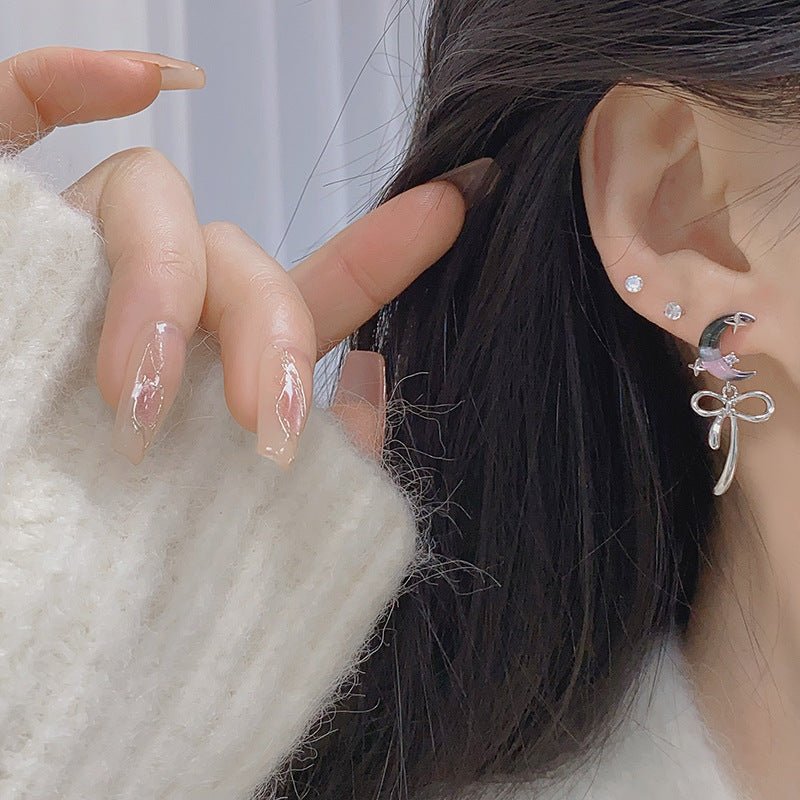 Bow Moon Earrings