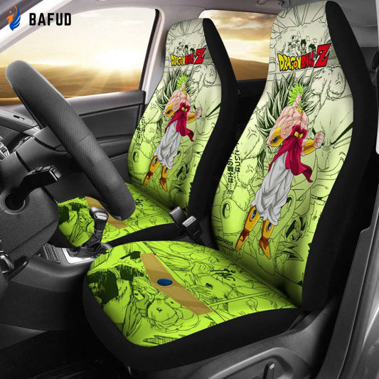 Broly Dragon Ball Z Car Seat Covers For Fan Gifts Manga Mixed Anime - Bafud