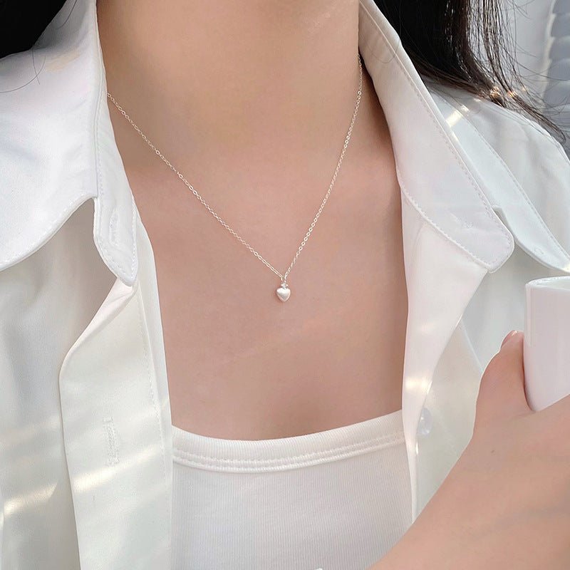 Brushed Heart Necklace