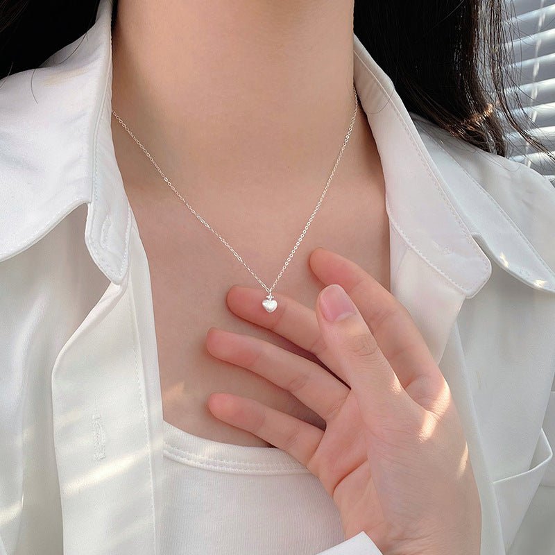 Brushed Heart Necklace