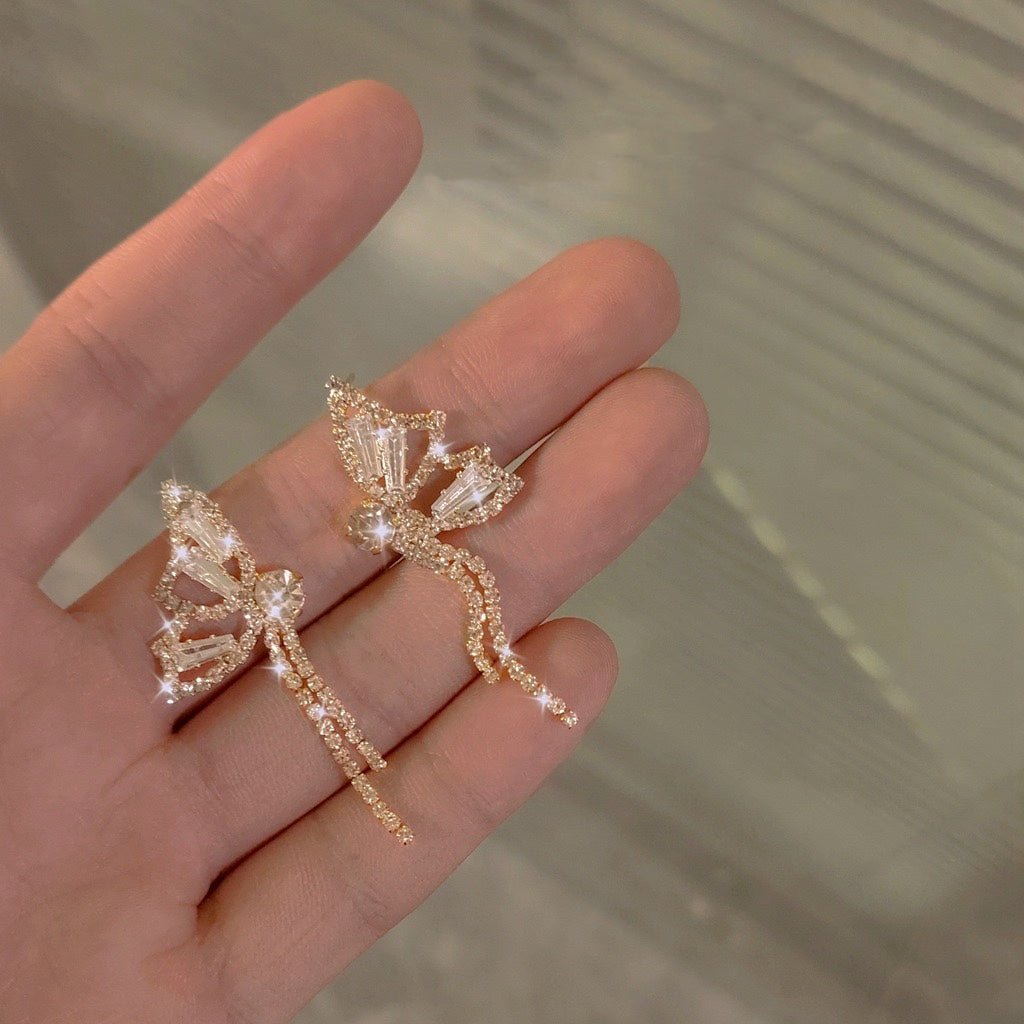 Butterfly Drop Earrings - Sally